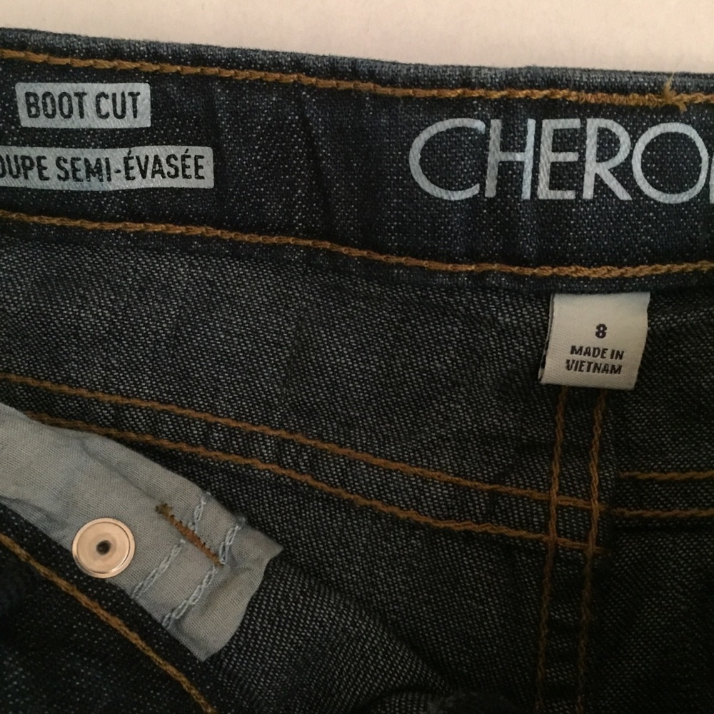 Cherokee Boot Cut Adjustable Blue Jeans - Picture 4 of 11